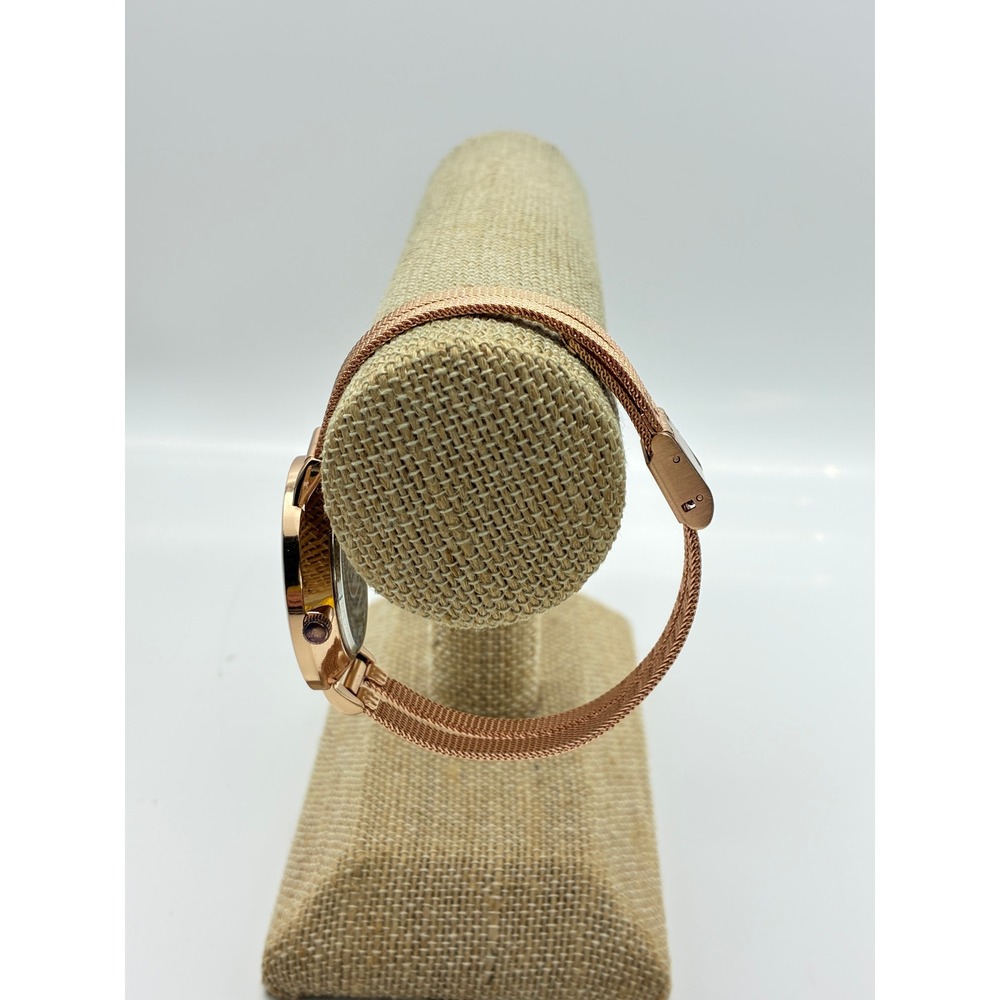 Laura Ashley Rose Gold Tone Crystal Mesh Band Watch LA31054RG Japan Movt - Picture 5 of 6